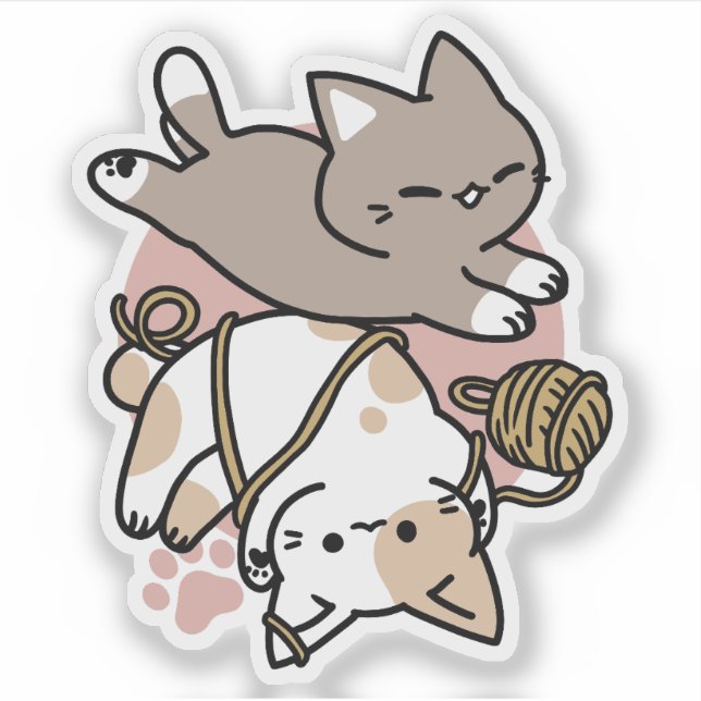 Cute Playful Cats Design – Fun Paws and Play Art (Front)