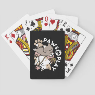 Cute Playful Cats Design – Fun Paws and Play Art Playing Cards