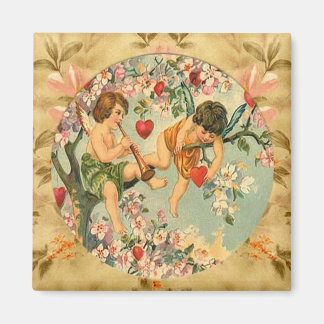 Cute Playful Cherubs Vintage Custom Magnet