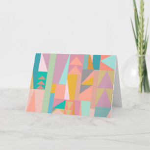 Cute Playful Colour Modern Geometric Shapes Patter Card