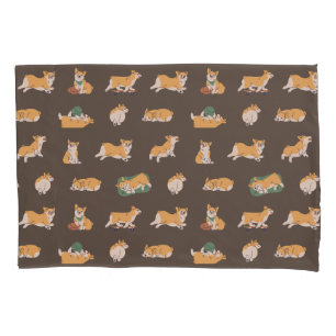 Cute Playful Corgi Pillowcase