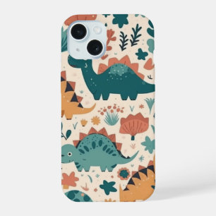 Cute & Playful Dino Land Children's Pattern Phone iPhone 15 Case