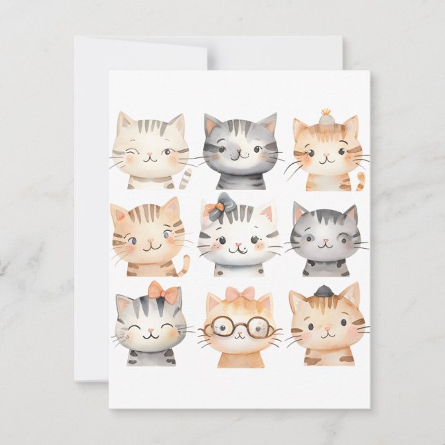 Cute Playful Kittens Holiday Card (Front)