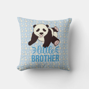 Cute Playful Panda Bear Little Brother Cushion