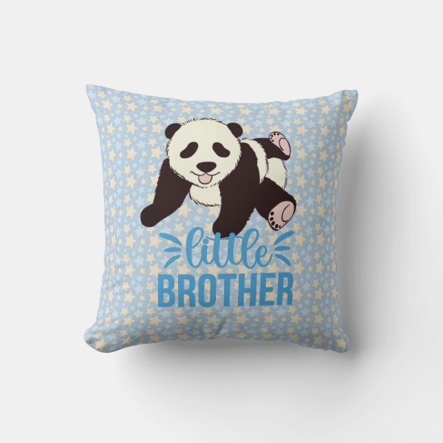 Cute Playful Panda Bear Little Brother   Cushion (Front)