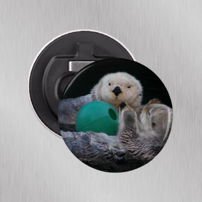 Cute Playful Sea Otters Bottle Opener (Creator Uploaded)