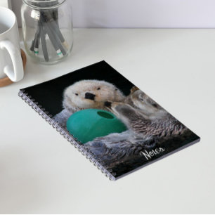 Cute Playful Sea Otters Notebook