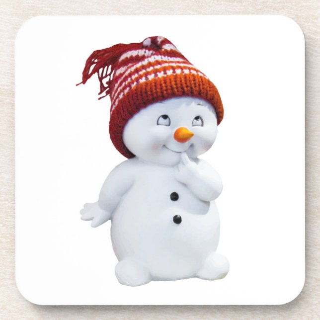 CUTE PLAYFUL SNOWMAN COASTER (Front)