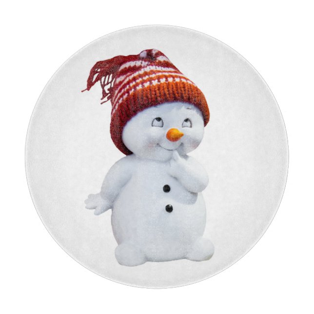 CUTE PLAYFUL SNOWMAN CUTTING BOARD (Front)