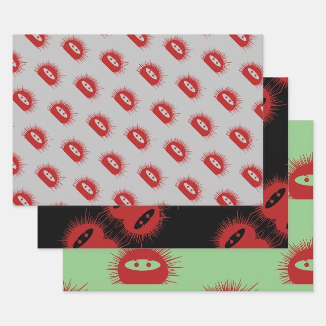 Cute Playful Wrapping Paper Flat Sheet Set of 3 (Set)
