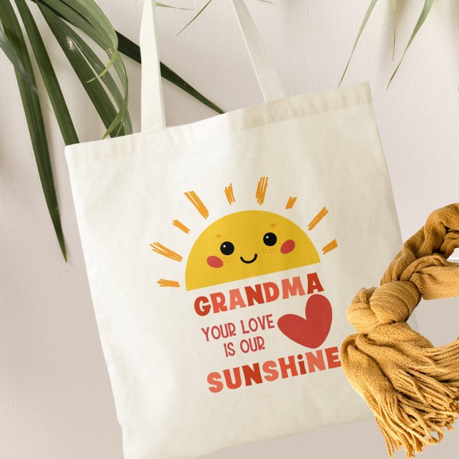 Cute Playful Yellow Love Grandma Tote Bags (Creator Uploaded)