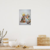 Cute Playing Sleeping Tabby Cat Cats Poster (Kitchen)