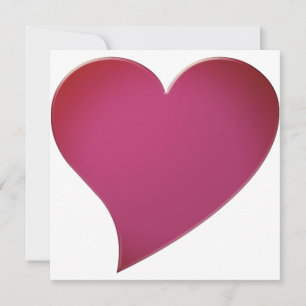 Cute plum big heart modern Valentine's day card