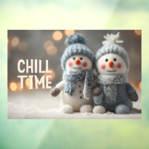 Cute Plush Snowman Dolls with Knit Hats
