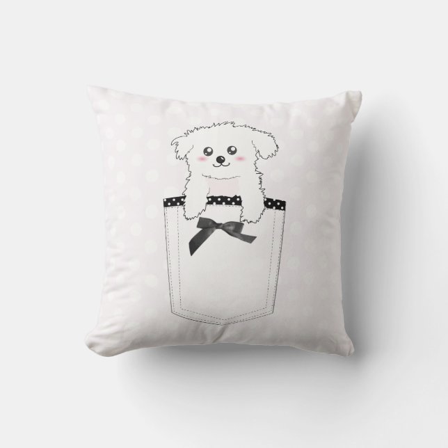Cute Pocket Puppy Dog Cushion (Front)