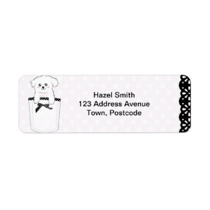 Cute Pocket Puppy Dog Return Address Label