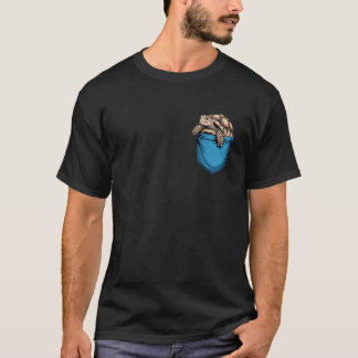 Cute Pocket Sulcata Tortoise Lovers  T-Shirt