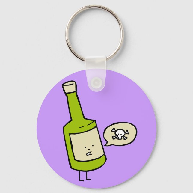 Cute Poison Bottle Key Ring (Front)
