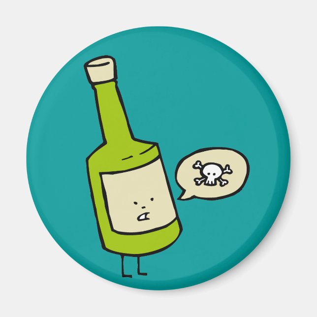 Cute Poison Bottle Magnet (Front)