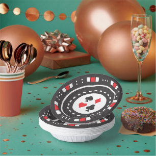 cute poker chip Casino party  Paper Plate