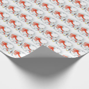 Cute Polar Bear and Baby Chick Wrapping Paper