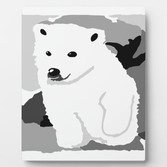 Cute Polar bear art gifts and accessories Plaque (Front)
