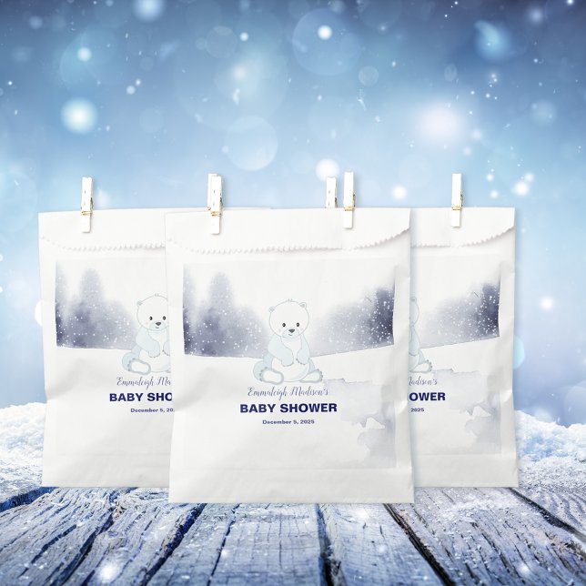 Cute Polar Bear Baby Shower Favour Bag (Creator Uploaded)