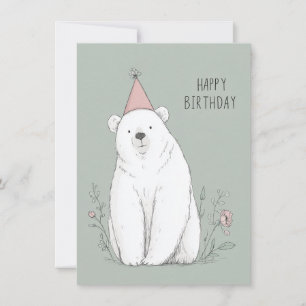 Cute Polar Bear Birthday Card