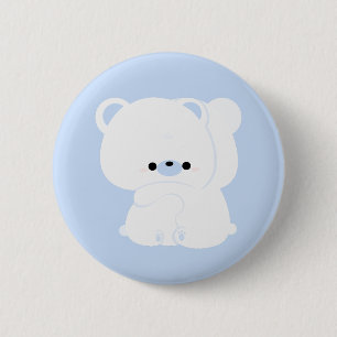 Cute Polar Bear Couple 6 Cm Round Badge