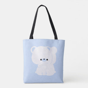 Cute Polar Bear Couple Tote Bag