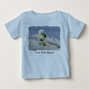 Cute Polar Bear Cub & Arctic Ice Infants Shirt