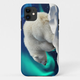 Cute Polar Bear Cub & Aurora iPhone 5 Case
