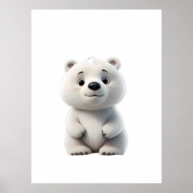 Cute Polar Bear Cub Poster (Front)