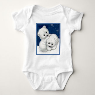 Cute Polar Bear Cubs Baby Bodysuit