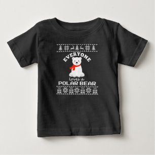 Cute Polar Bear Family Animal Lover Christmas Baby T-Shirt