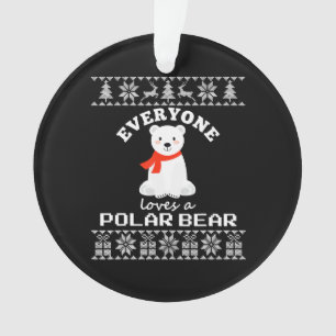Cute Polar Bear Family Animal Lover Christmas Ornament