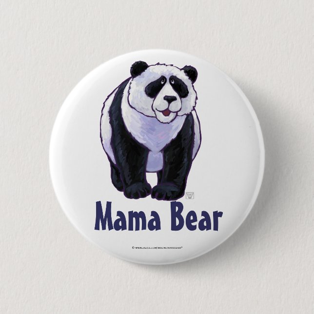 Cute Polar Bear for Mum 6 Cm Round Badge (Front)
