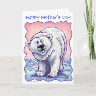 Cute Polar Bear for Mum Card