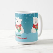 Cute Polar Bear Gifts & Playful Message Christmas
