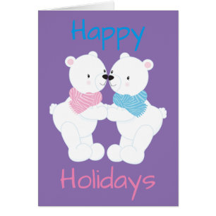 Cute Polar Bear Happy Holidays