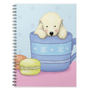 Cute Polar Bear Illustration Notebook
