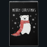 Cute Polar Bear  Merry Christmas Xmas Calendar<br><div class="desc">Cute Polar Bear Merry Christmas Xmas This cute polar bear lover for girls and women would make a great gift idea for Christmas, Birthday, Polar Bear Birthday Supplies, Mothers Day, Anniversary, Graduation, Back To School or just because. Perfect gift idea for polar bear lover. Polar Bear funny cute animal lover...</div>