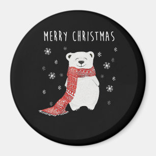 Cute Polar Bear Merry Christmas Xmas Magnet