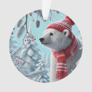 Cute Polar Bear Ornament
