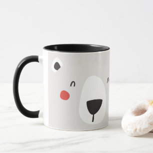 Cute polar bear personalised children's mug