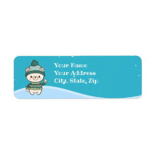 Cute Polar Bear Return Address Label