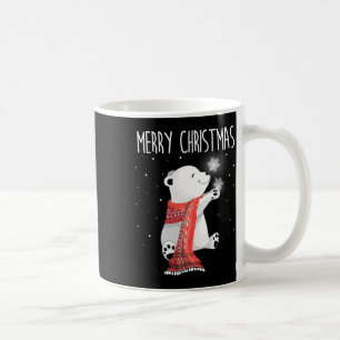 Cute Polar Bear Scarf Merry Christmas Xmas Holiday Coffee Mug