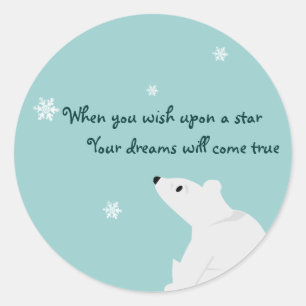 Cute Polar Bear Sticker - customisable