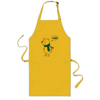 Cute Polar Bear with love- sweet Long Apron