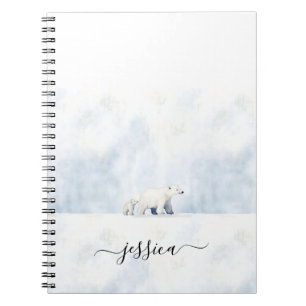 Cute polar bears script name notebook